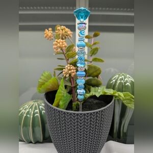 Blue Beaded Fairy Wand/Plant /Garden Stake
